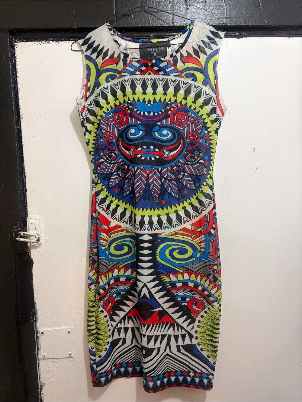 Multicolor Tribal Print Sleeveless Dress